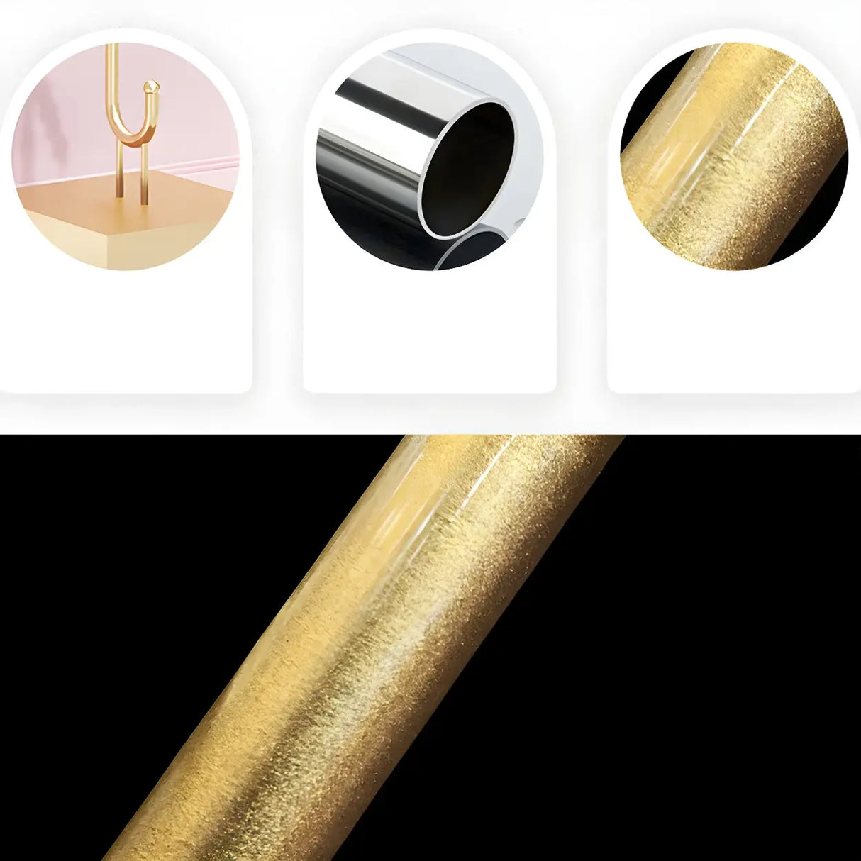 Elegant Metal Gold Wall-Mounted Coat Rack with Hooks Image - 10