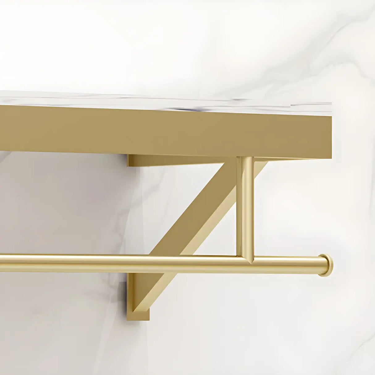 Elegant Metal Gold Wall-Mounted Coat Rack with Hooks Image - 12