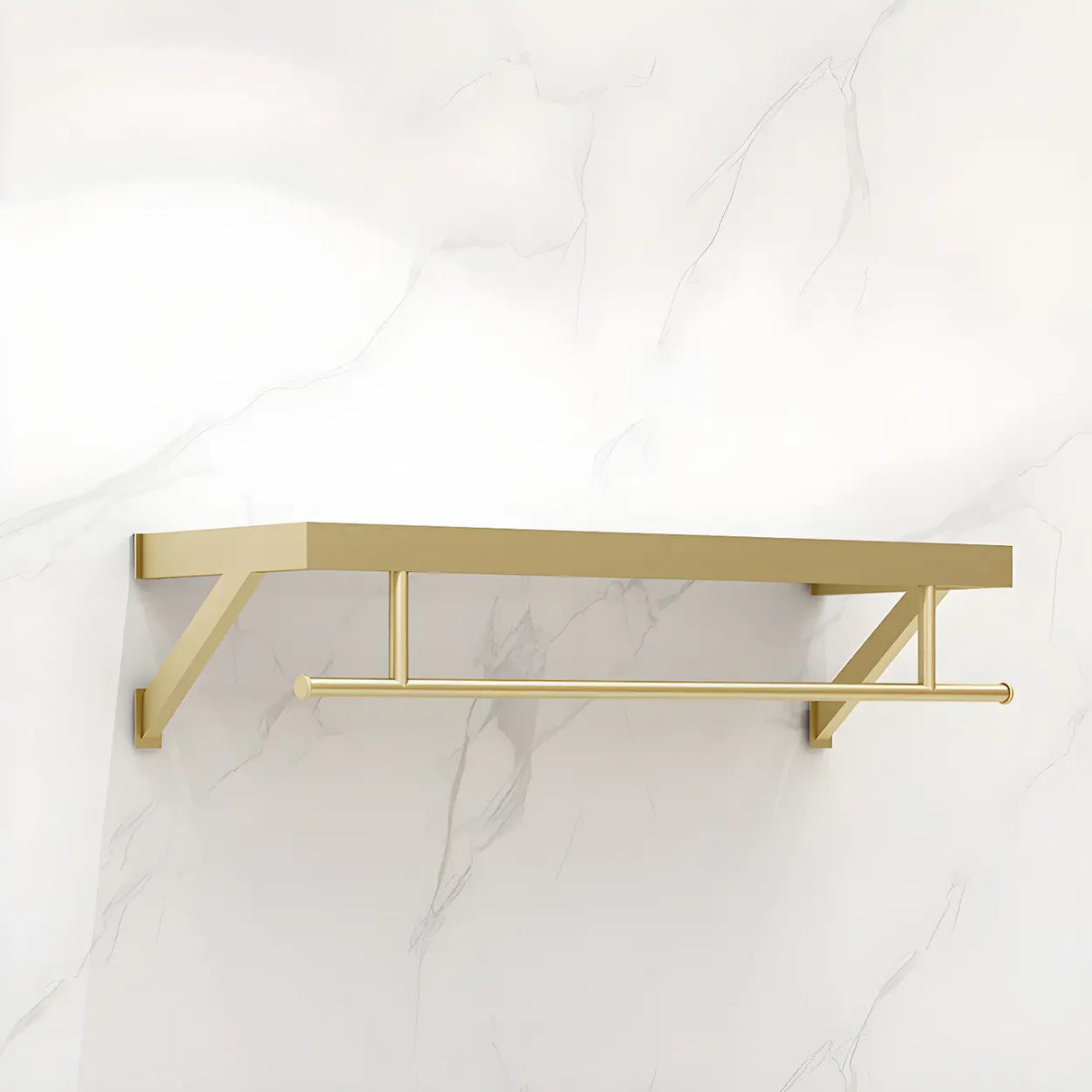 Elegant Metal Gold Wall-Mounted Coat Rack with Hooks Image - 13