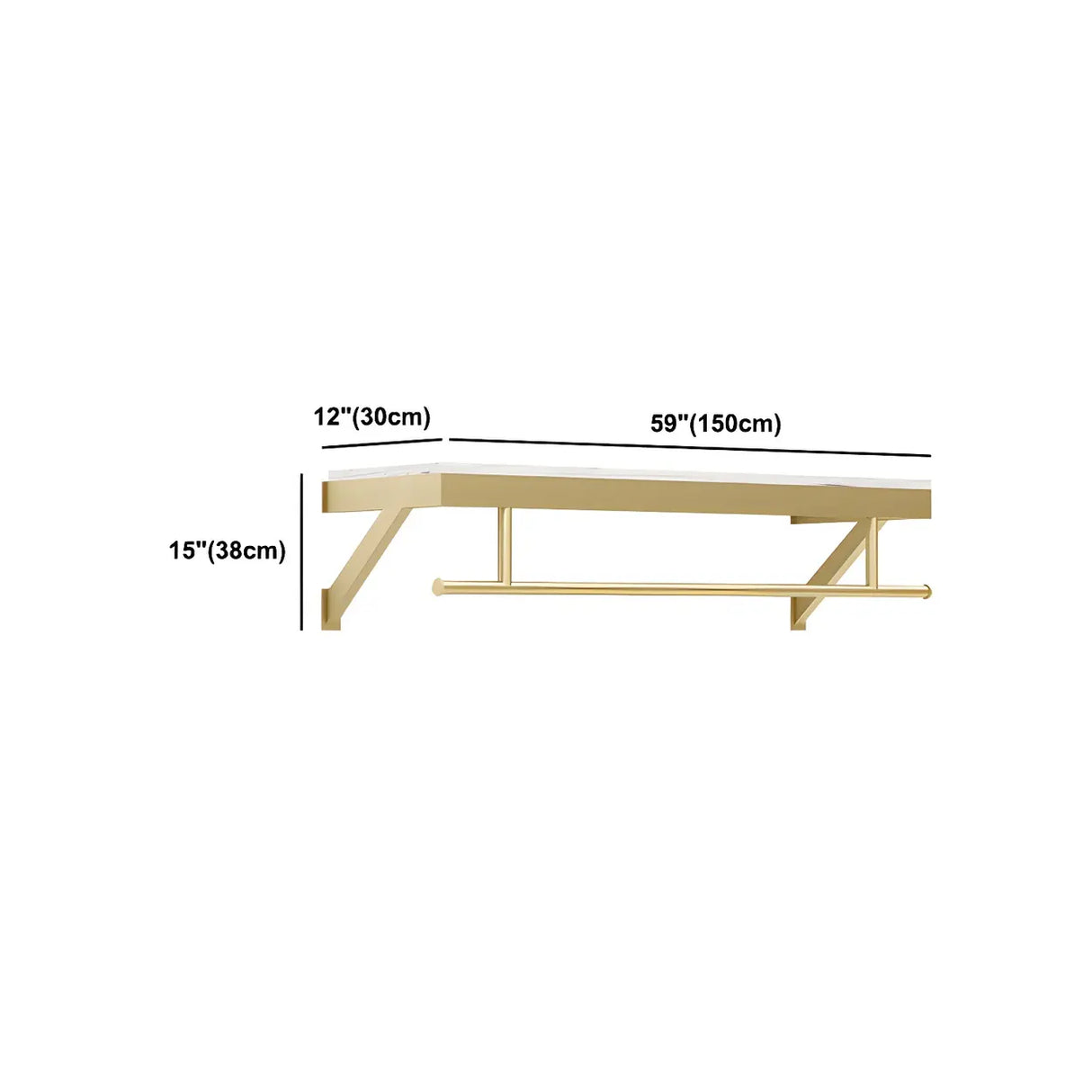 Elegant Metal Gold Wall-Mounted Coat Rack with Hooks Image - 21