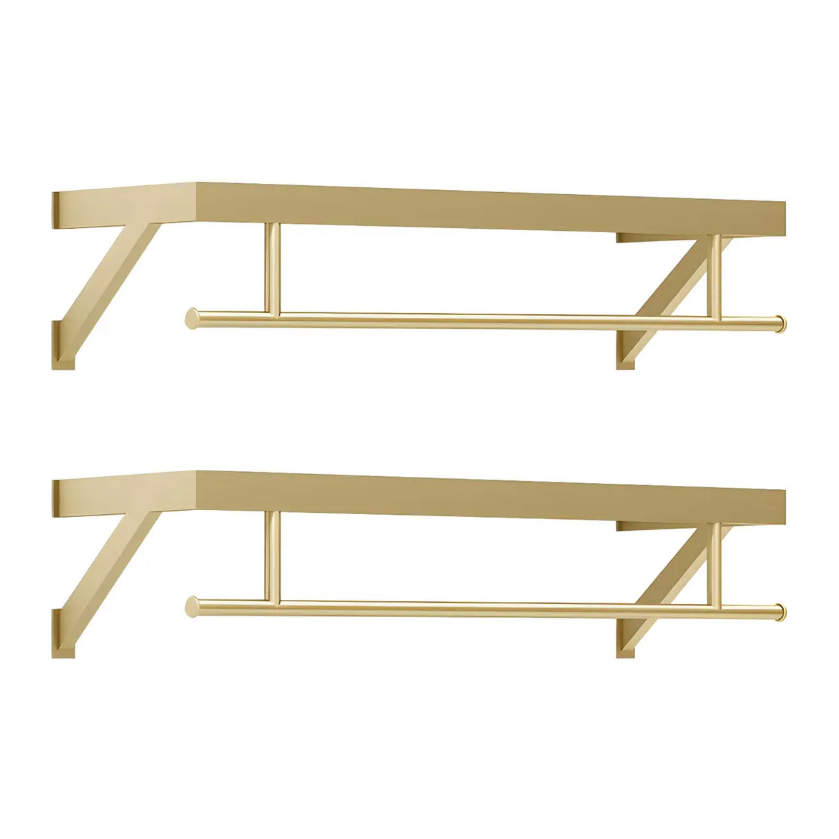 Elegant Metal Gold Wall-Mounted Coat Rack with Hooks Image - 5