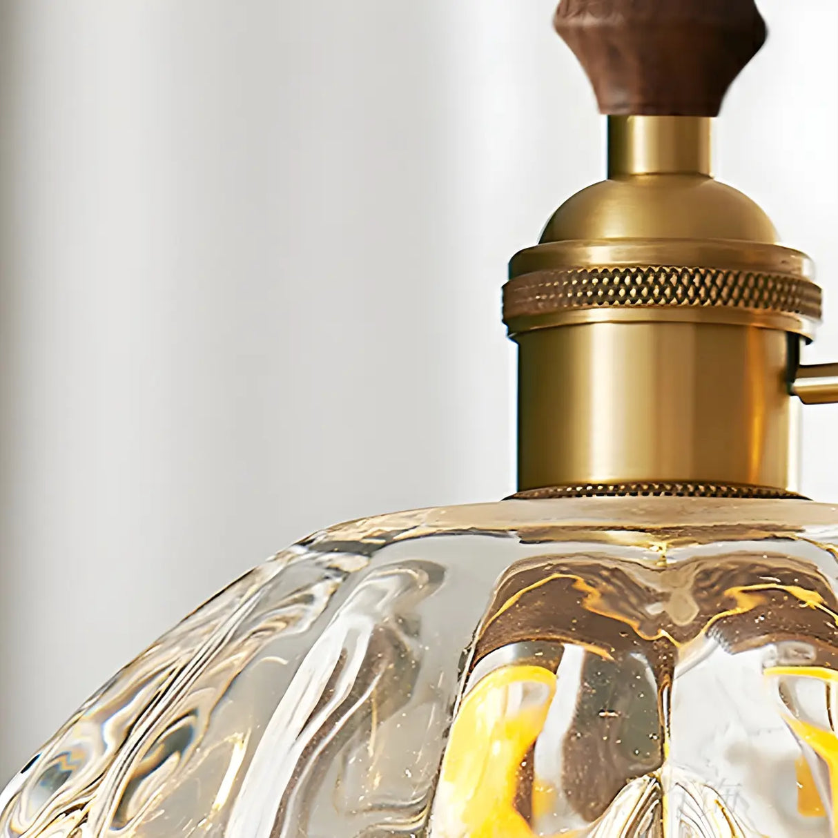 Elegant Modern Flower Clear Glass Pendant Light Image - 10