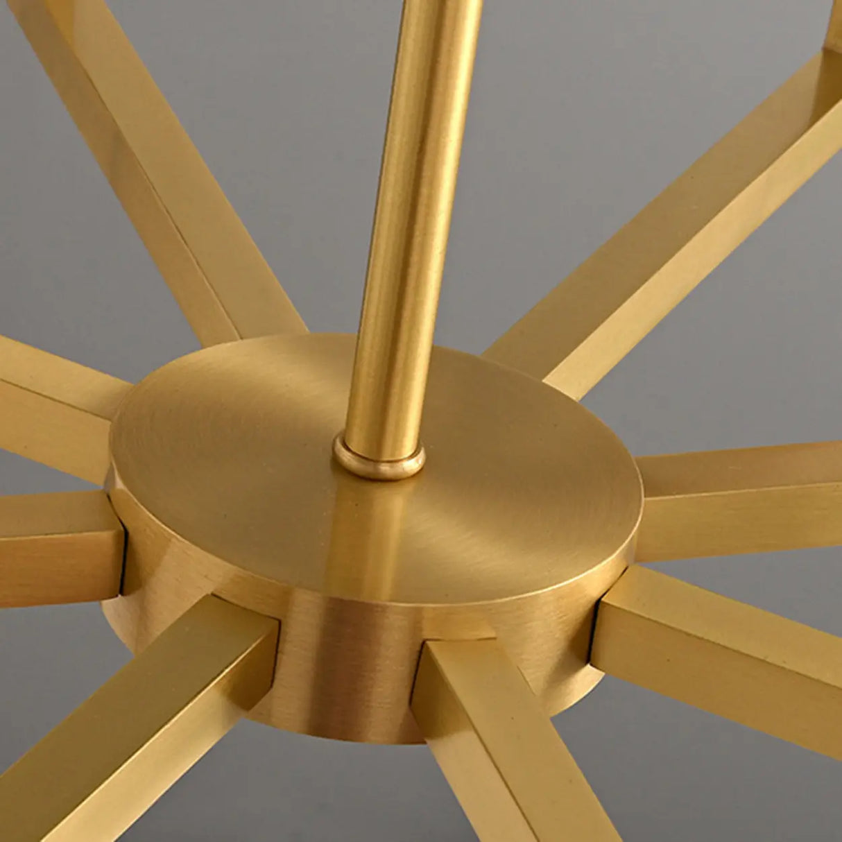 Elegant Modern Round White Stone Chandelier Living Room Image - 18