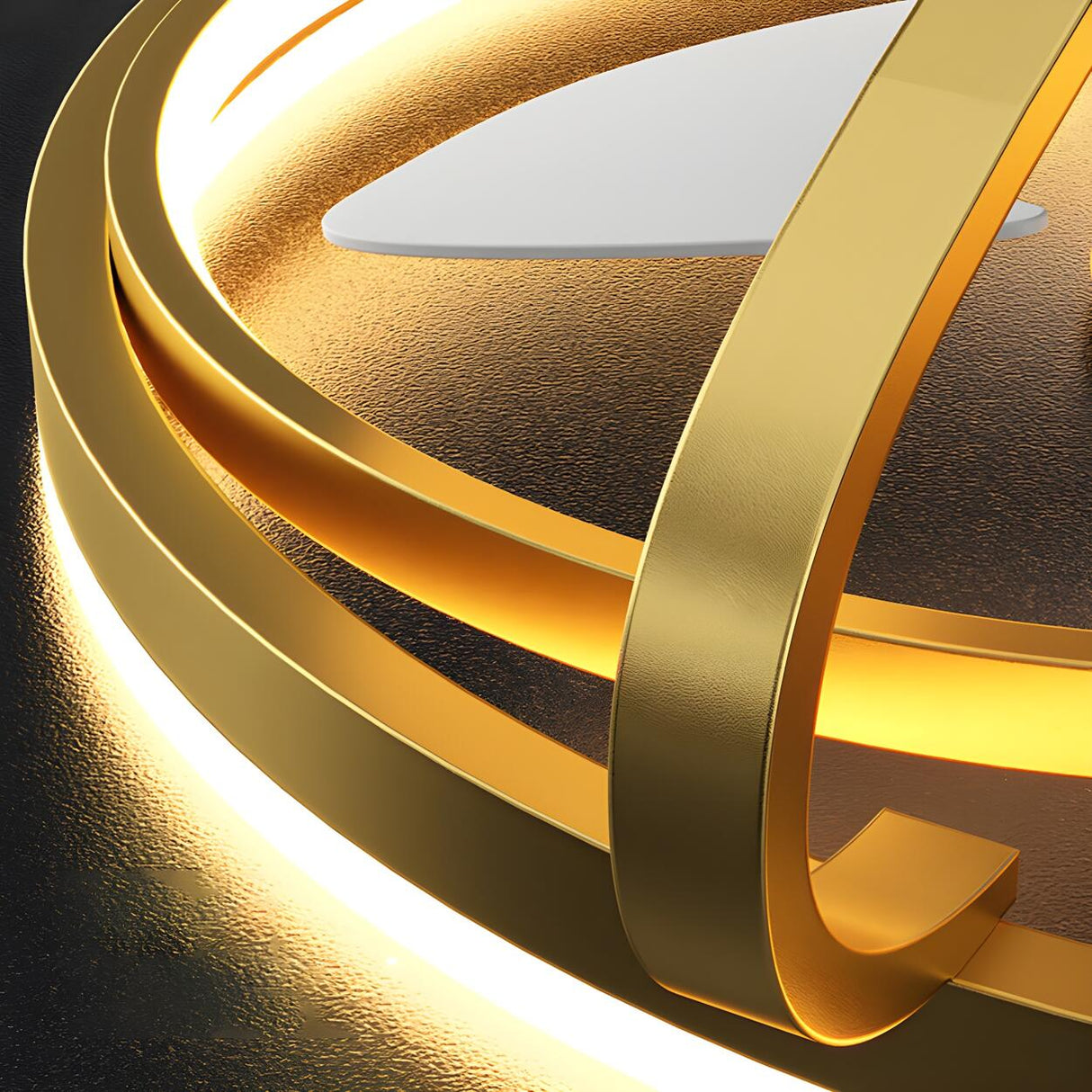 Elegant Multi-Ring Modern Metal Ceiling Fan with Light Image - 6