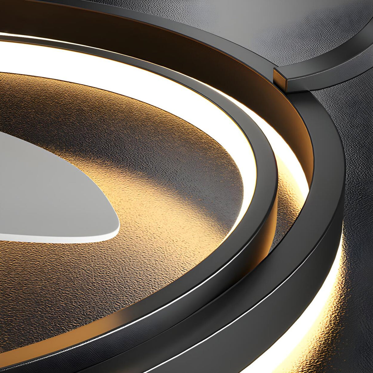 Elegant Multi-Ring Modern Metal Ceiling Fan with Light Image - 9