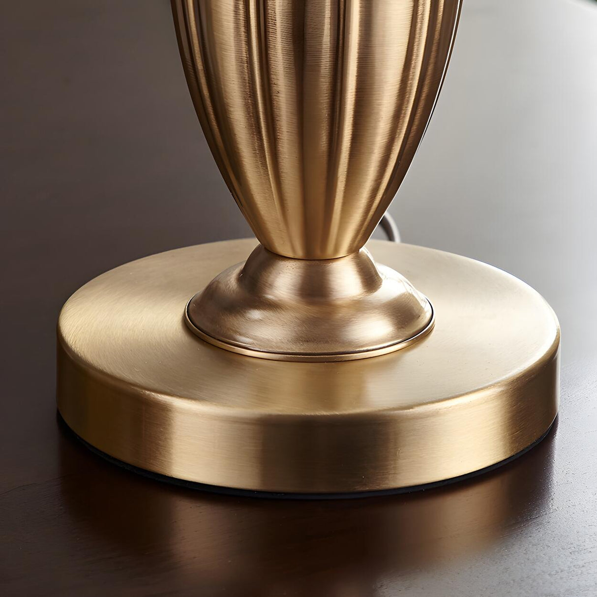 Elegant Post-Modern Golden Drum Shade Metal Table Lamp Image - 10