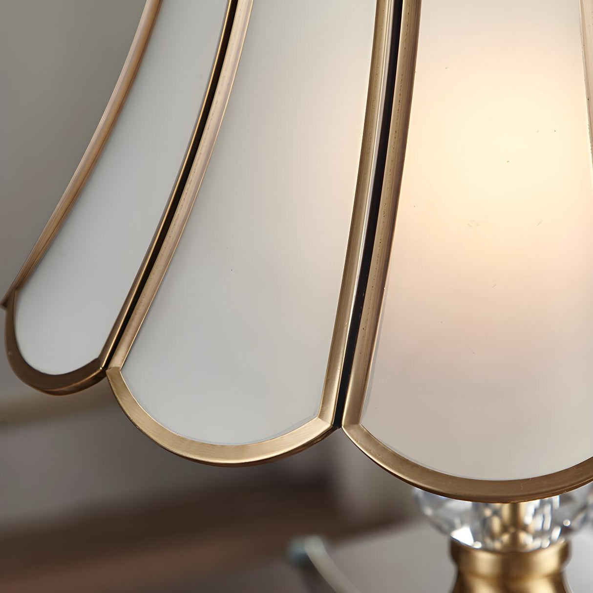 Elegant Post-Modern Golden Drum Shade Metal Table Lamp Image - 11