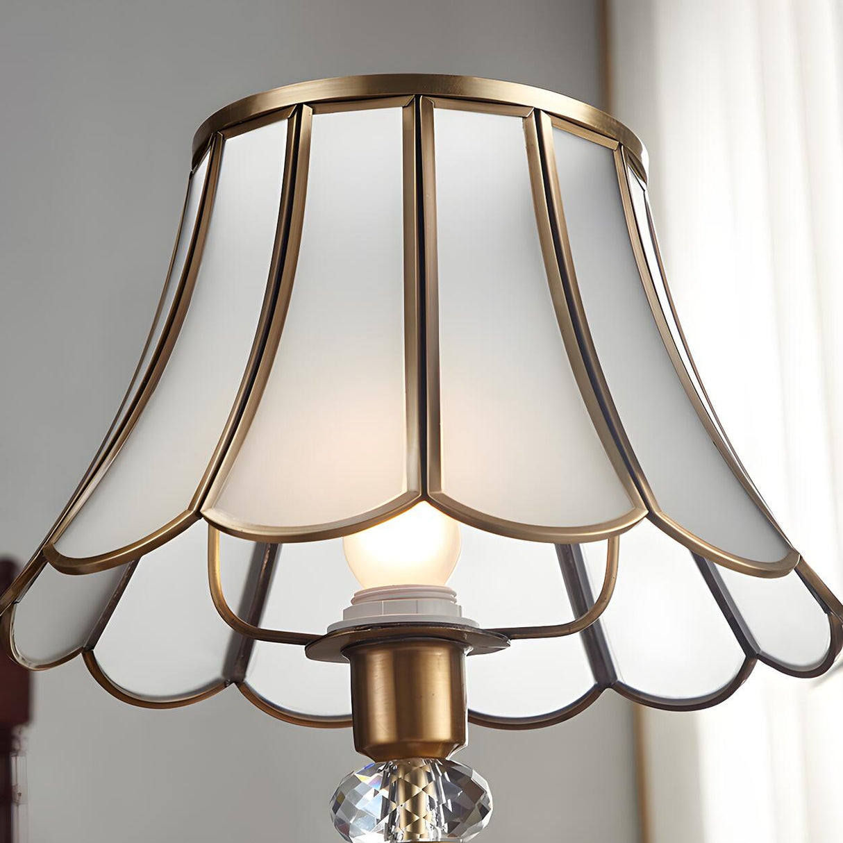 Elegant Post-Modern Golden Drum Shade Metal Table Lamp Image - 8