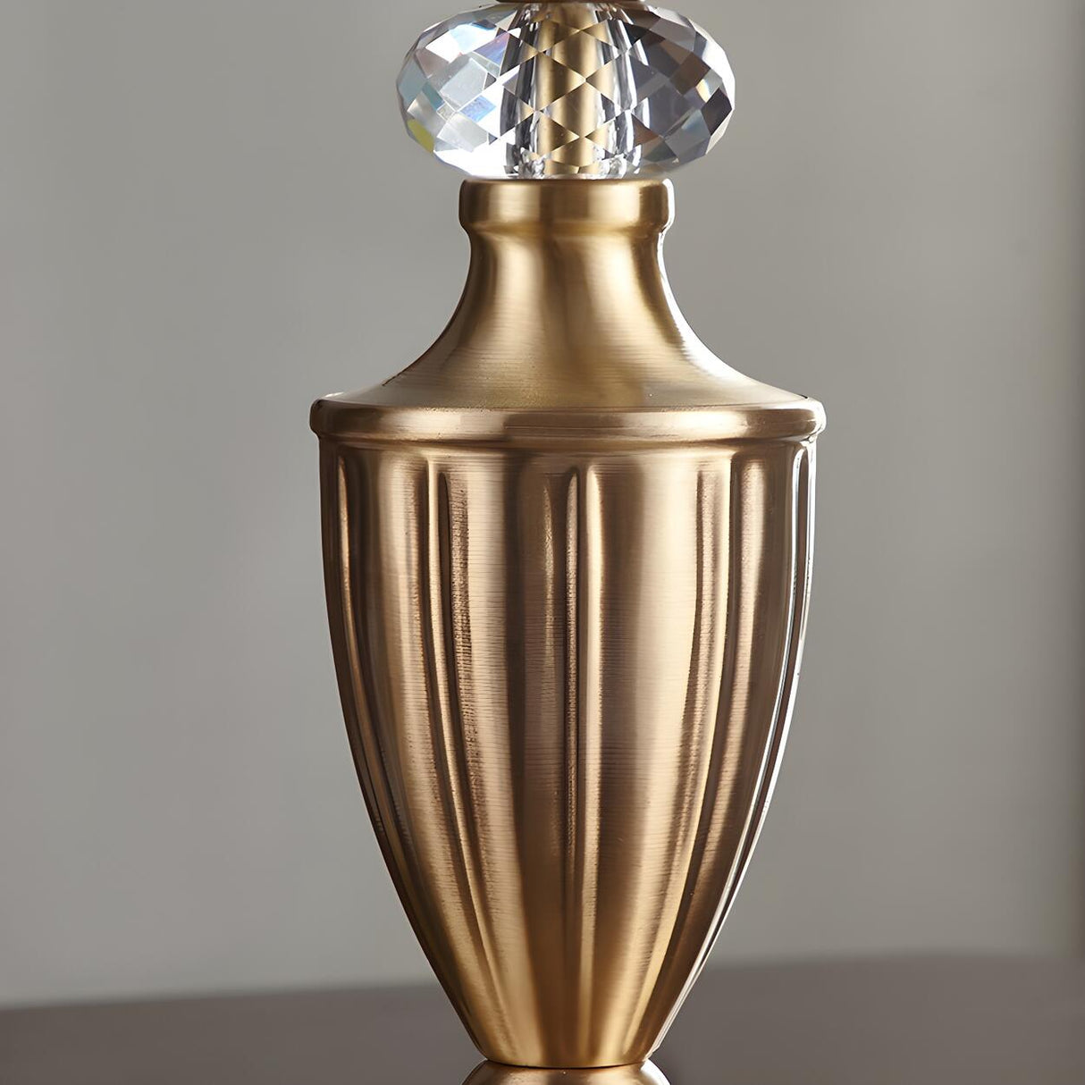 Elegant Post-Modern Golden Drum Shade Metal Table Lamp Image - 9