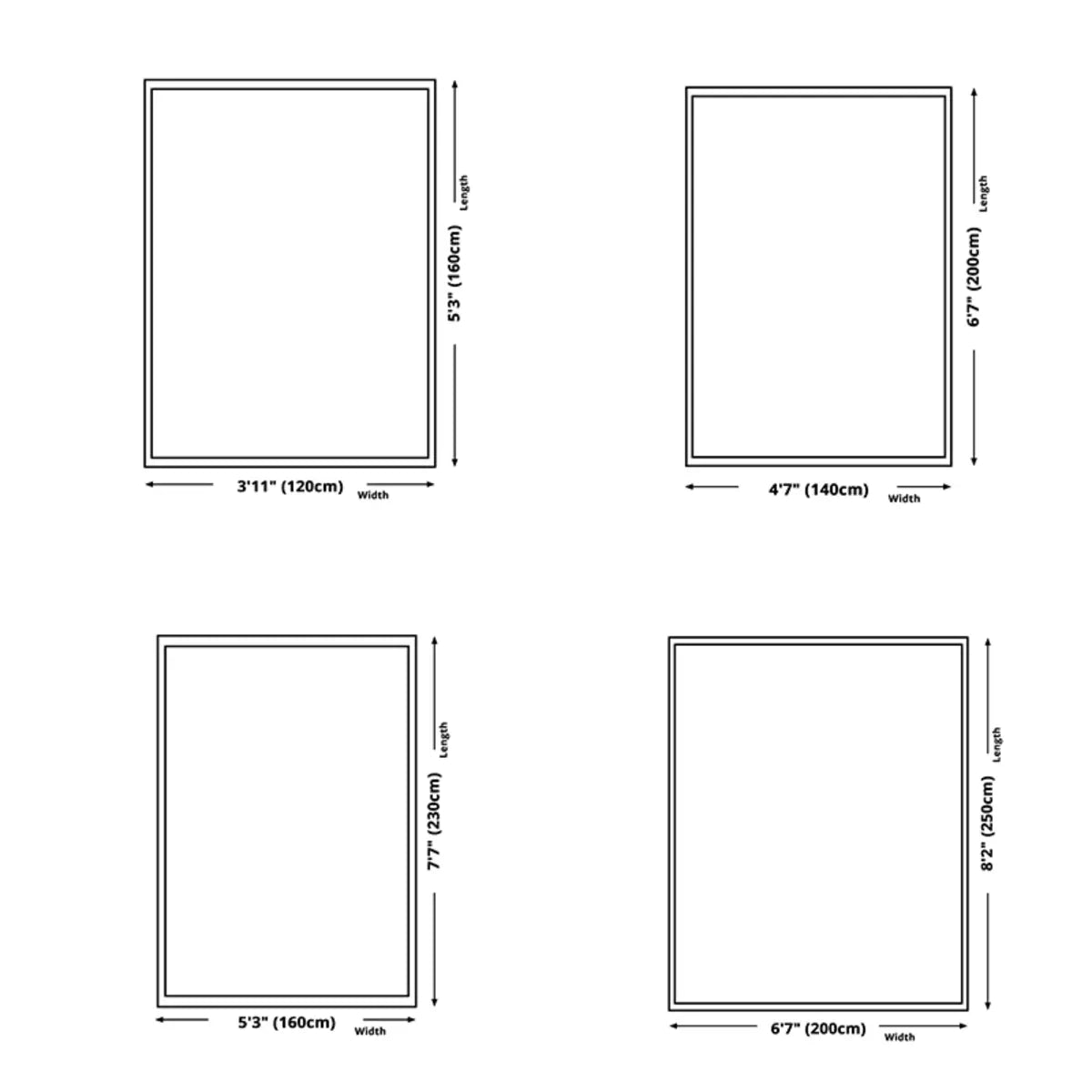 Elegant Rectangle Woven Black White Abstract Area Rug