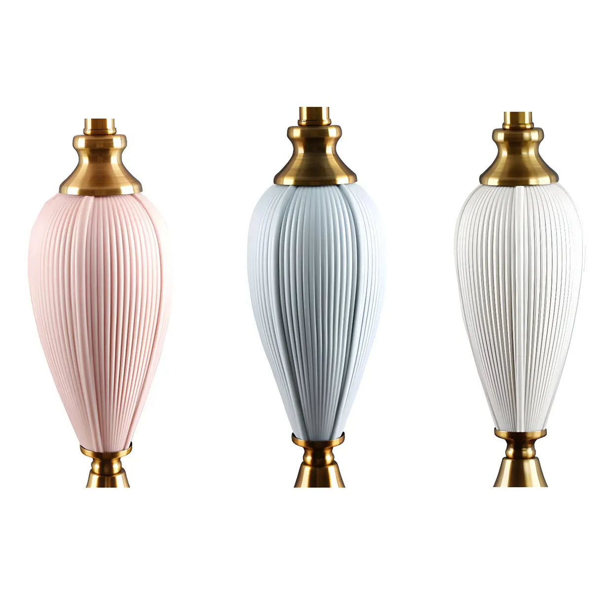 Romantic Vase Metal Table Lamp for Bedroom, Pink, 20" Image - 12