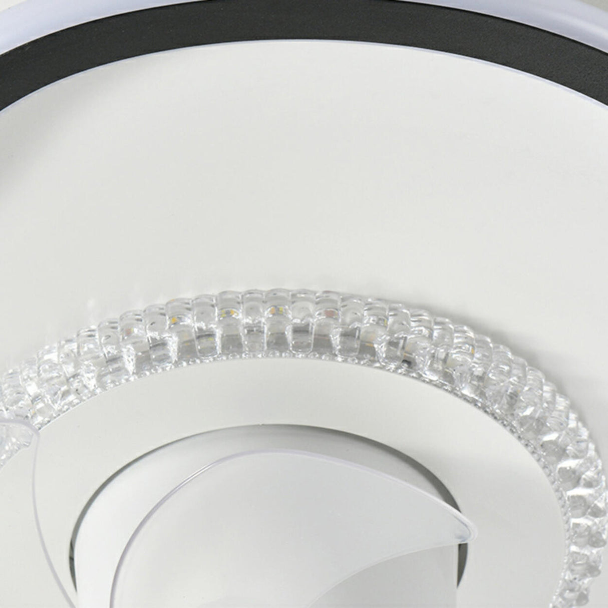 Elegant Round 7 Blade Geometric Stars Ceiling Fan Light Image - 13