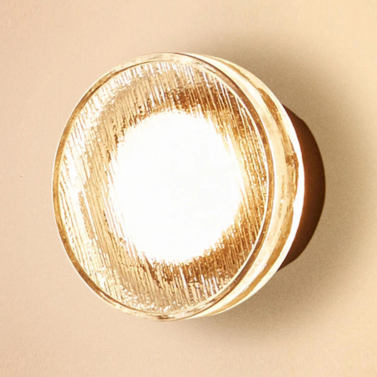 Elegant Round Black and Clear Glass Vanity Wall Light Image - 6