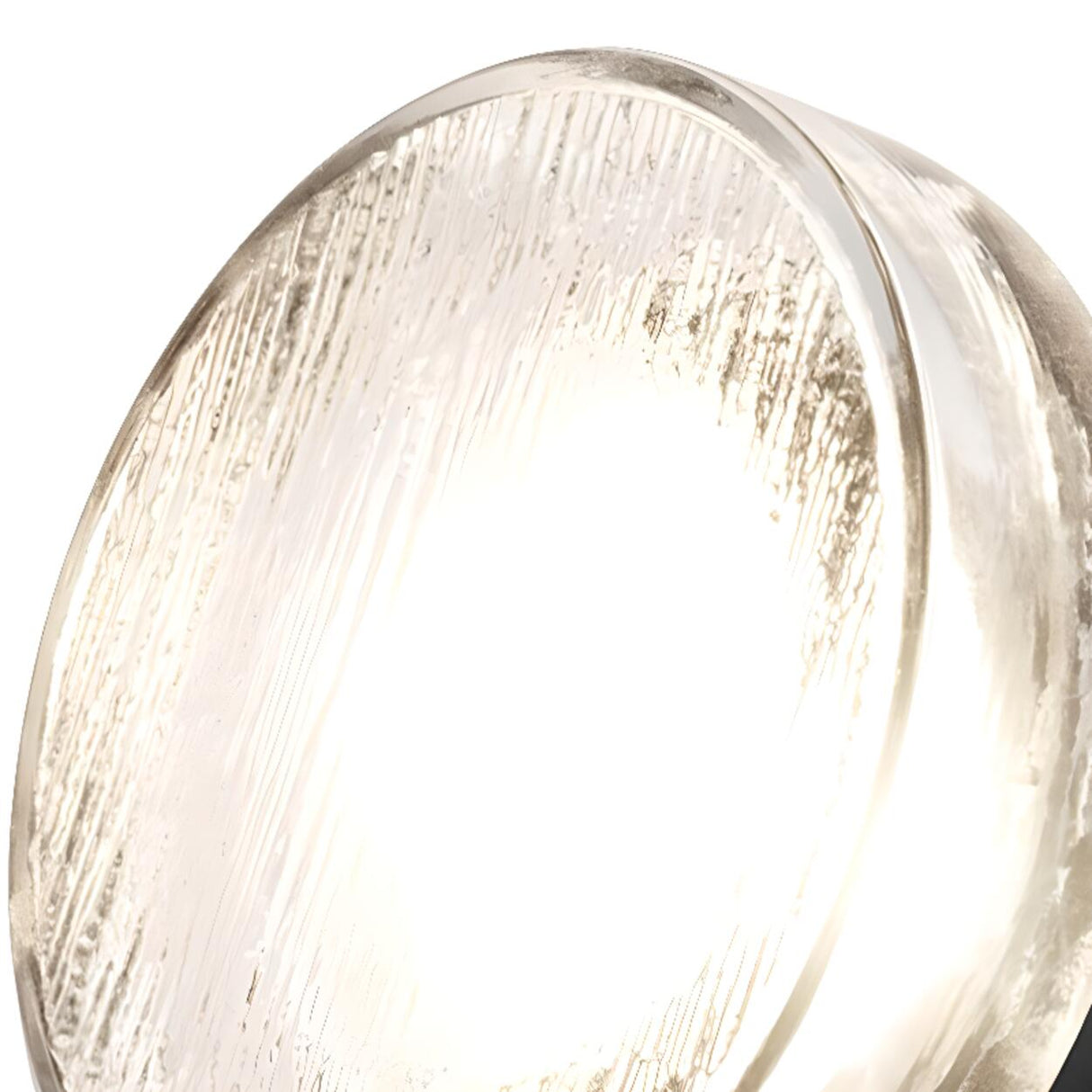 Elegant Round Black and Clear Glass Vanity Wall Light Image - 8
