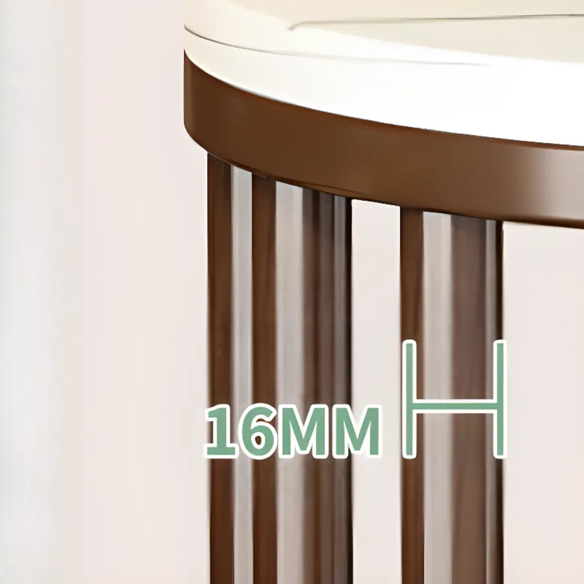 Elegant Round Wood Base Indoor Floor Plant Stand Brown Image - 8