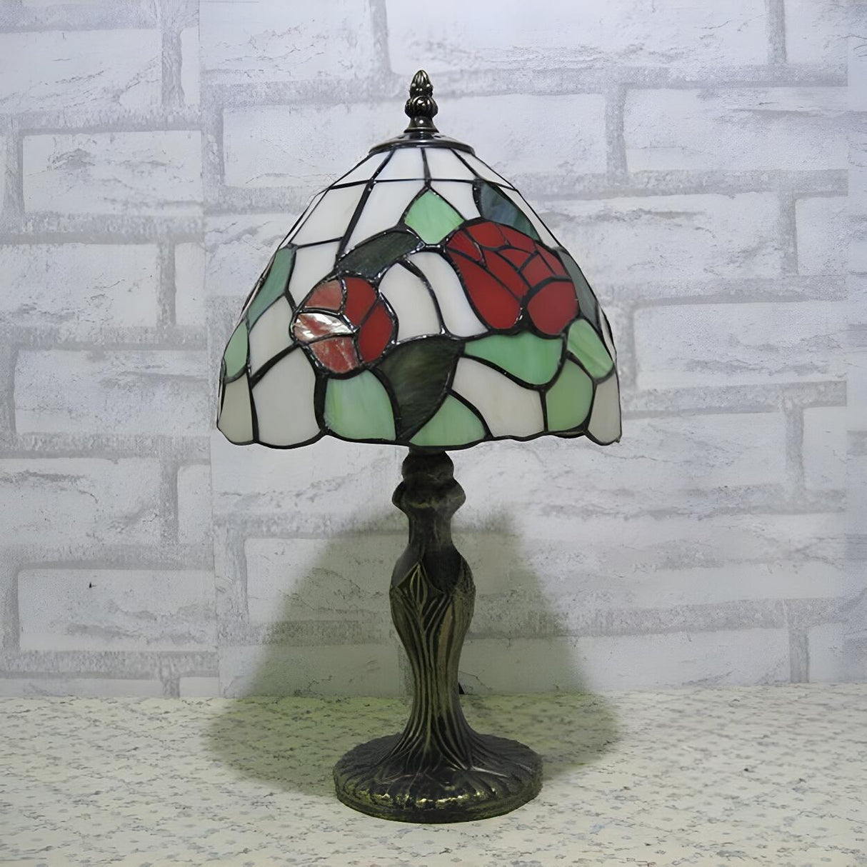 Elegant Tiffany Dome Stained Glass Decor Table Lamp Image - 20