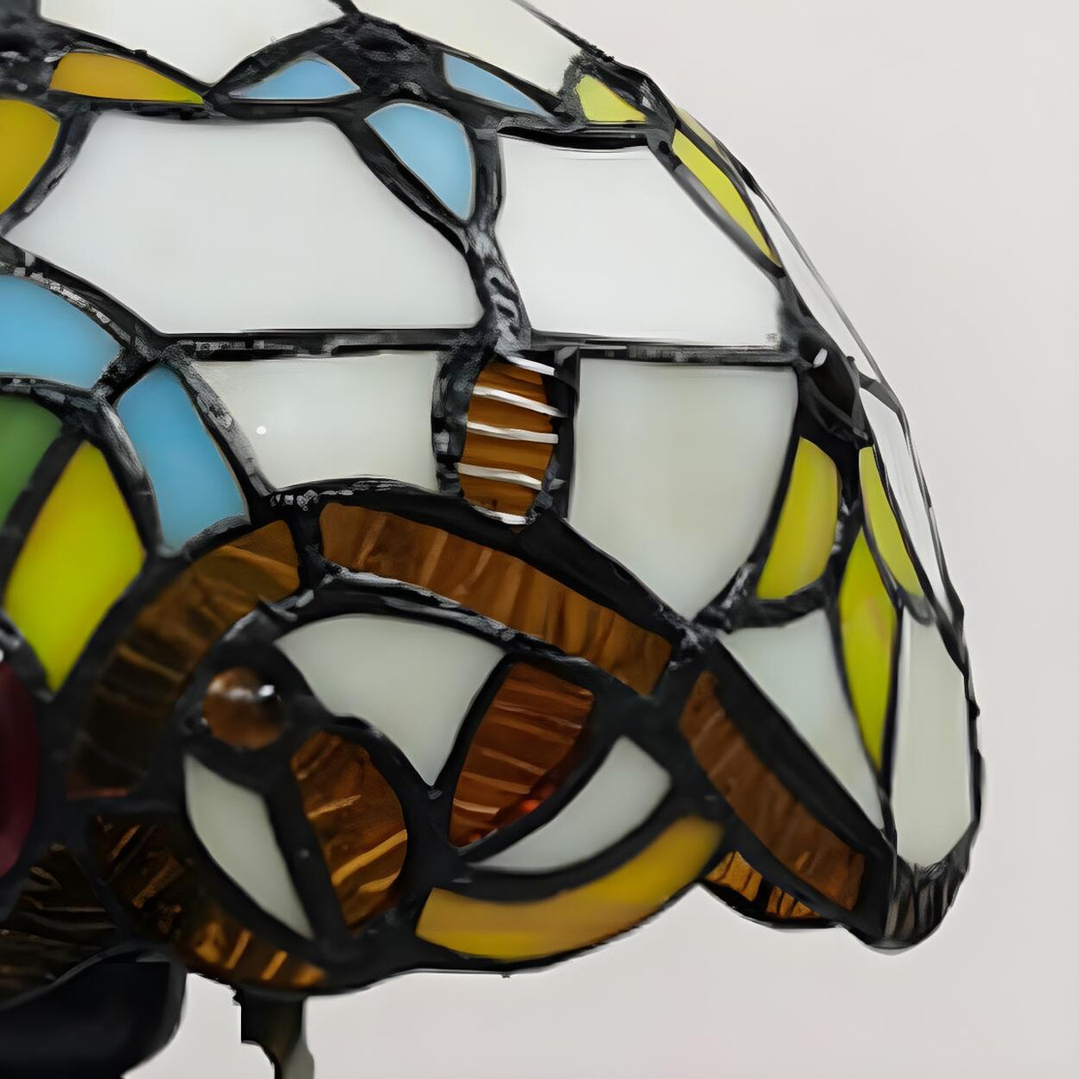Elegant Tiffany Dome Stained Glass Decor Table Lamp Image - 7
