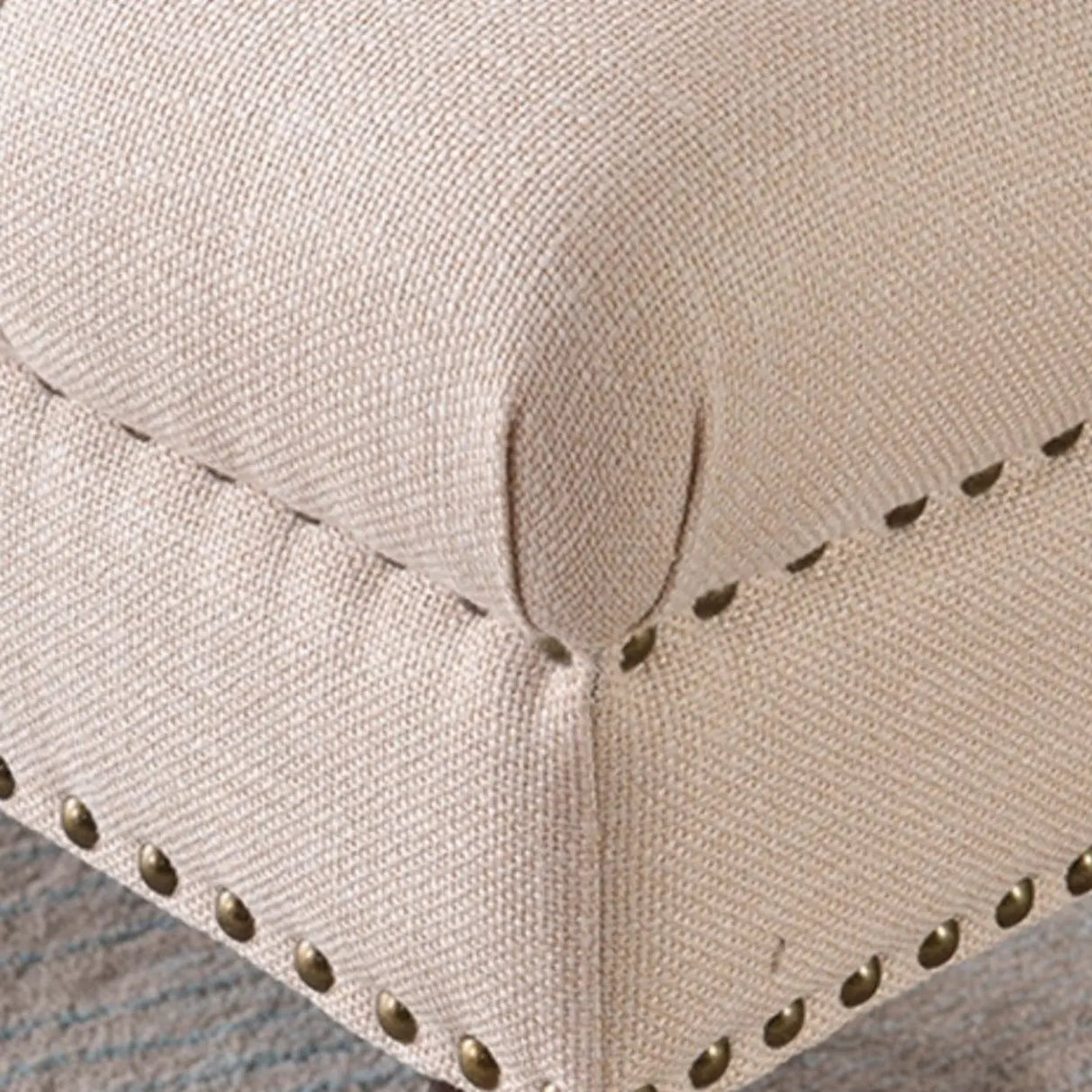 Elegant Upholstered Entryway Bench with Tufted Cushion Image - 10