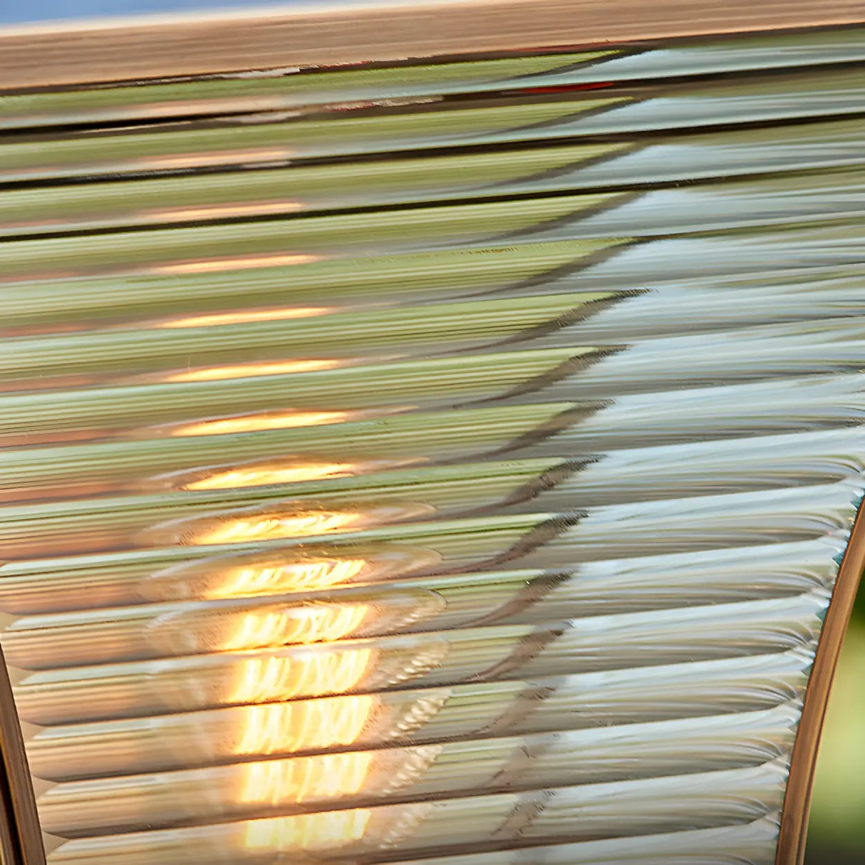 Elegant Vintage Bronze Glass Post Outdoor Table Lamp Image - 10