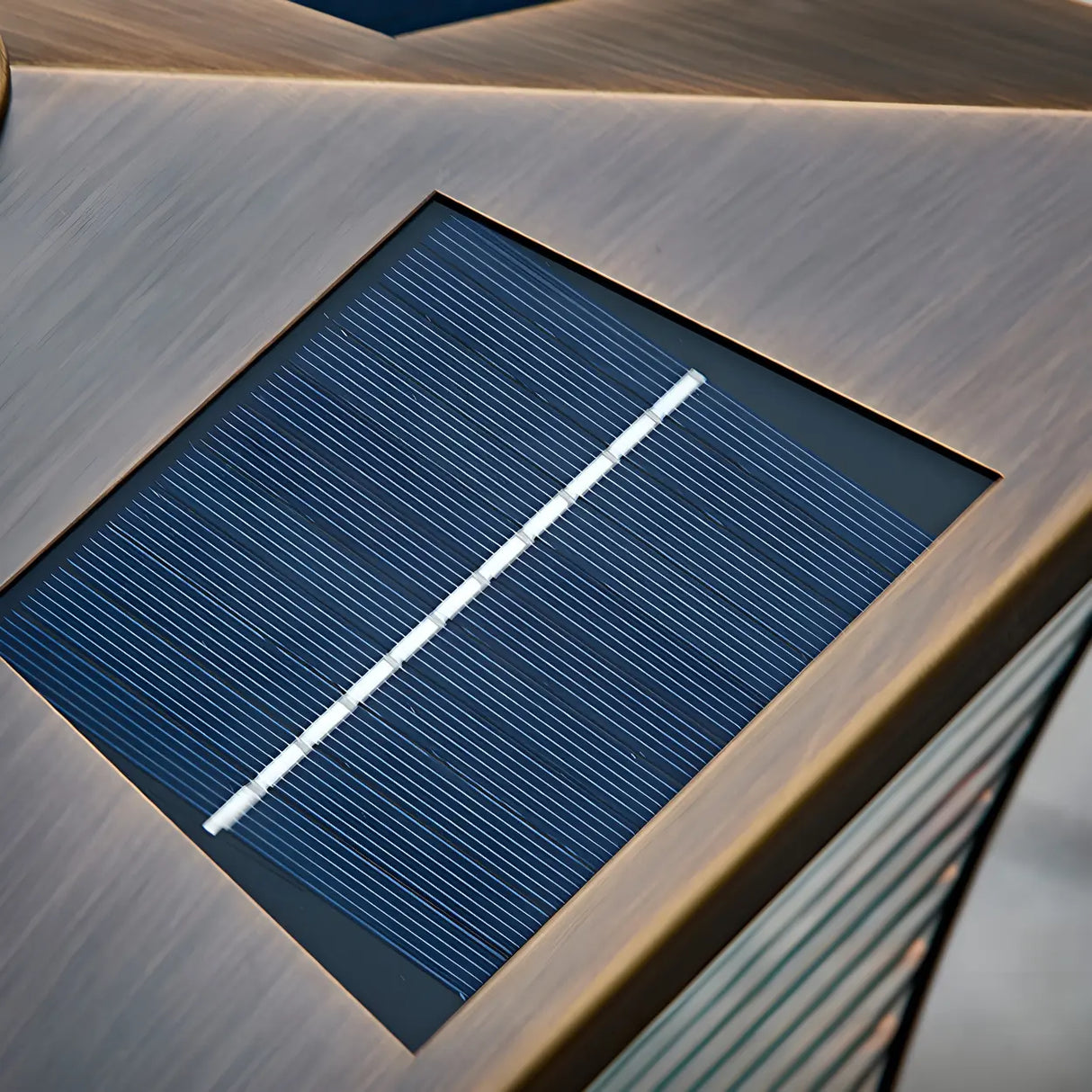 Elegant Vintage Bronze Glass Post Outdoor Table Lamp Image - 9