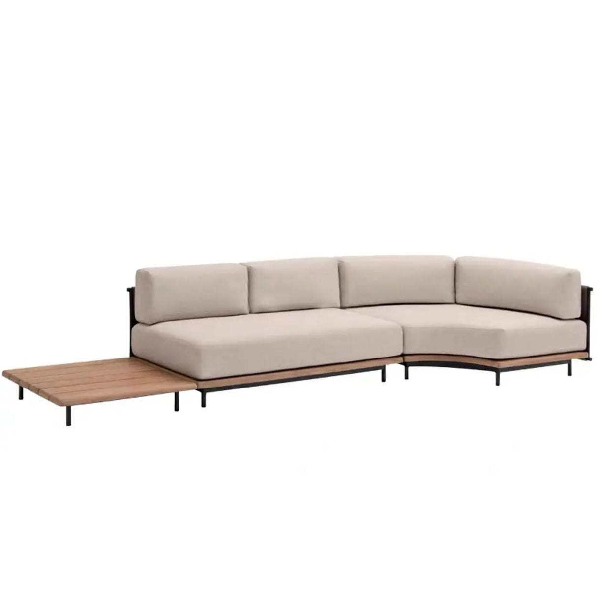 Elegant Waterproof Curved Patio Sofa Set with Cushions Image - 11