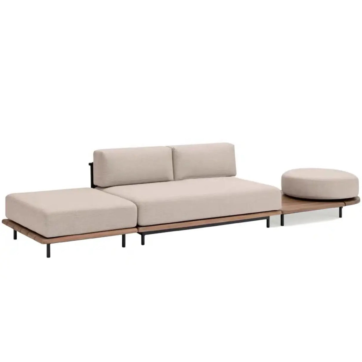 Elegant Waterproof Curved Patio Sofa Set with Cushions Image - 16
