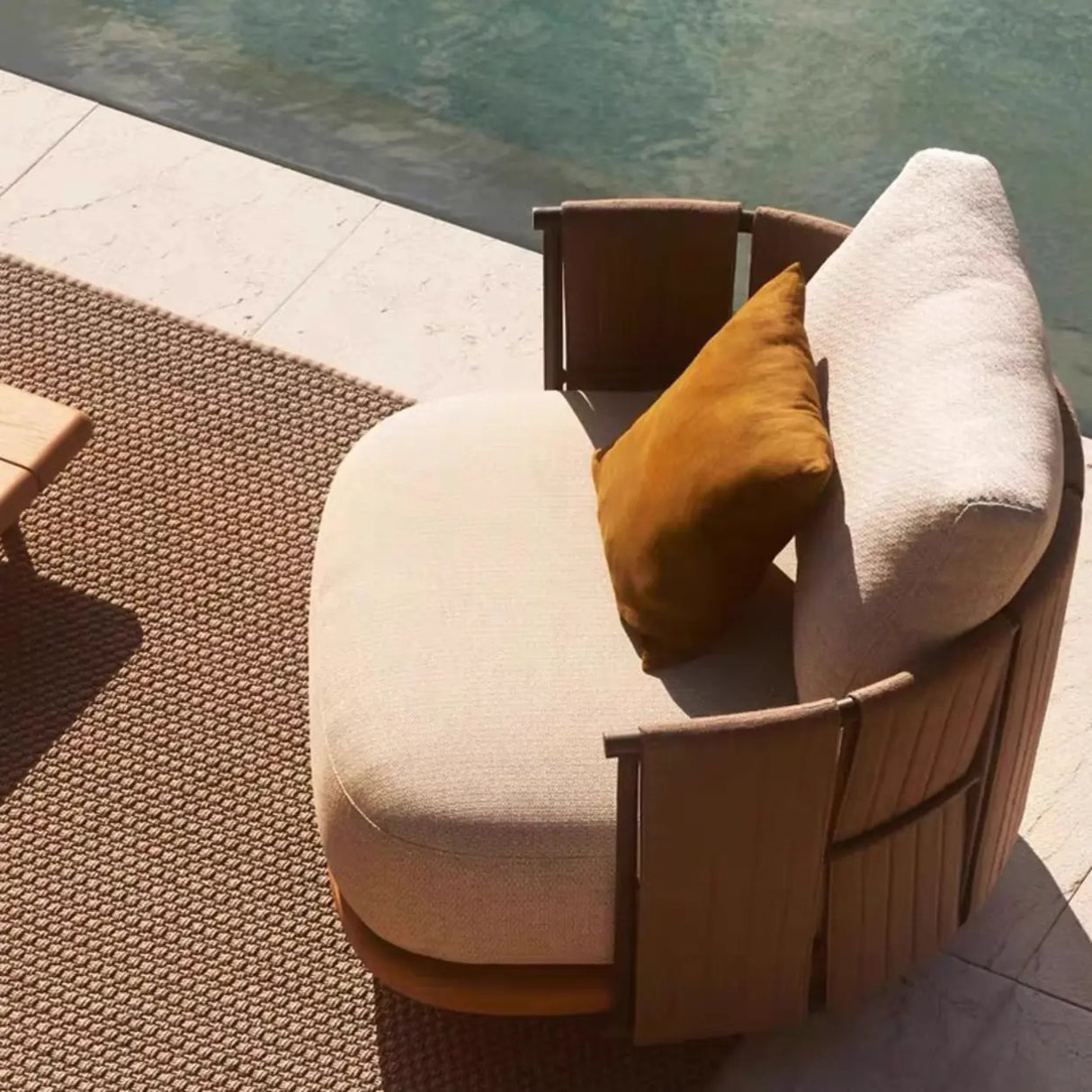 Elegant Waterproof Curved Patio Sofa Set with Cushions Image - 8