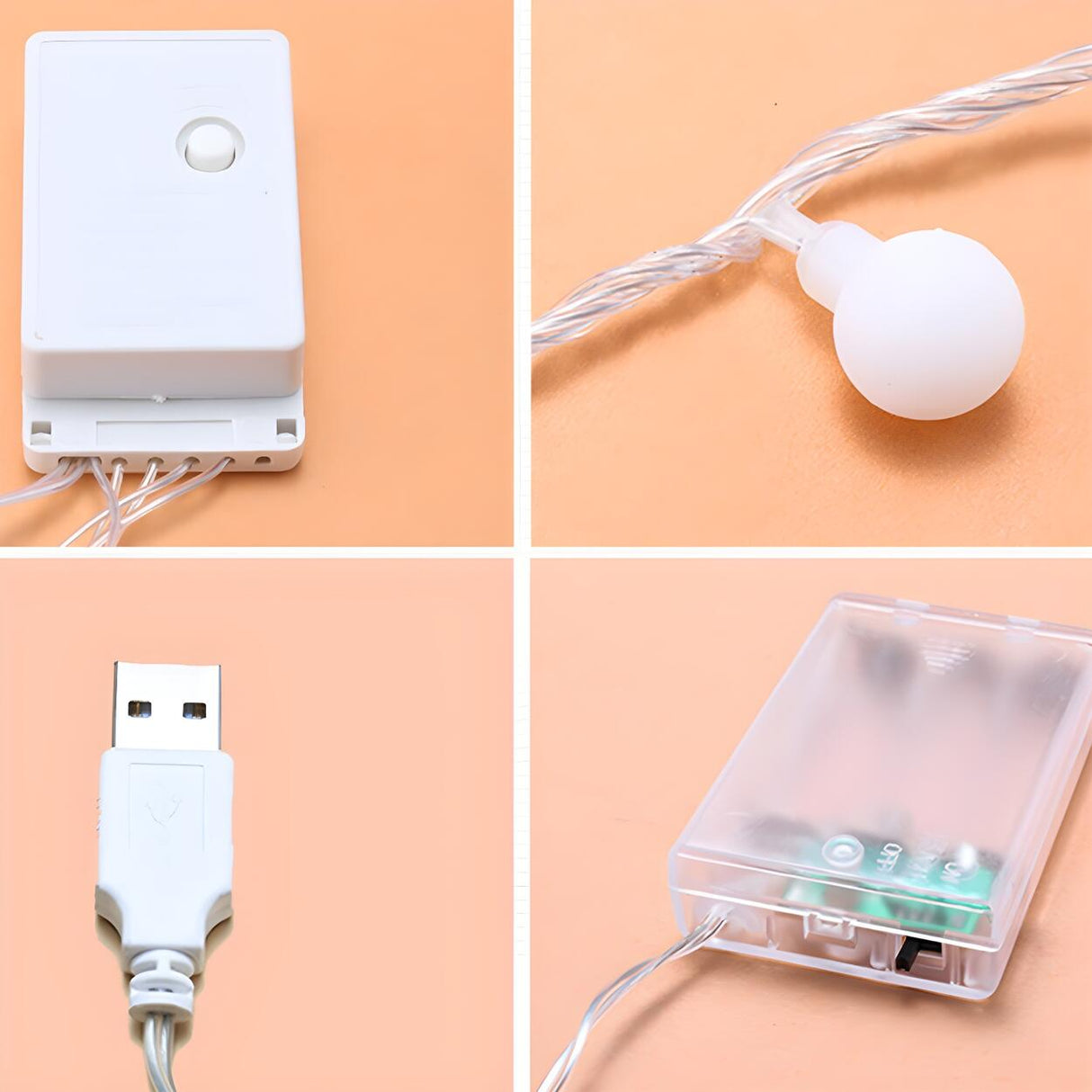 Elegant White Globe Dimmable String Lights Bulbs Image - 10