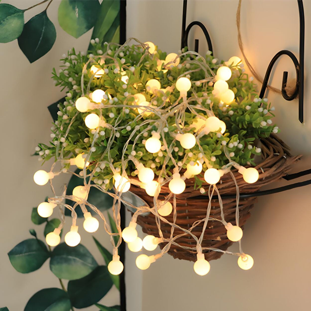 Elegant White Globe Dimmable String Lights Bulbs Image - 11