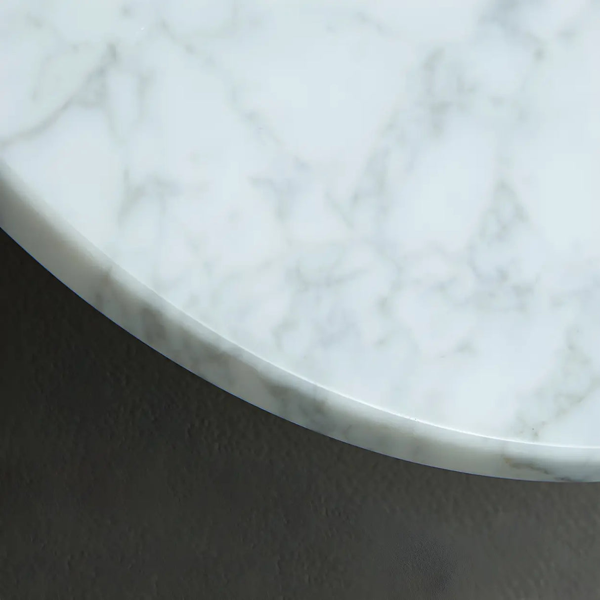 Elegant White Round Marble Mini Ambient Wall Sconce Image - 11