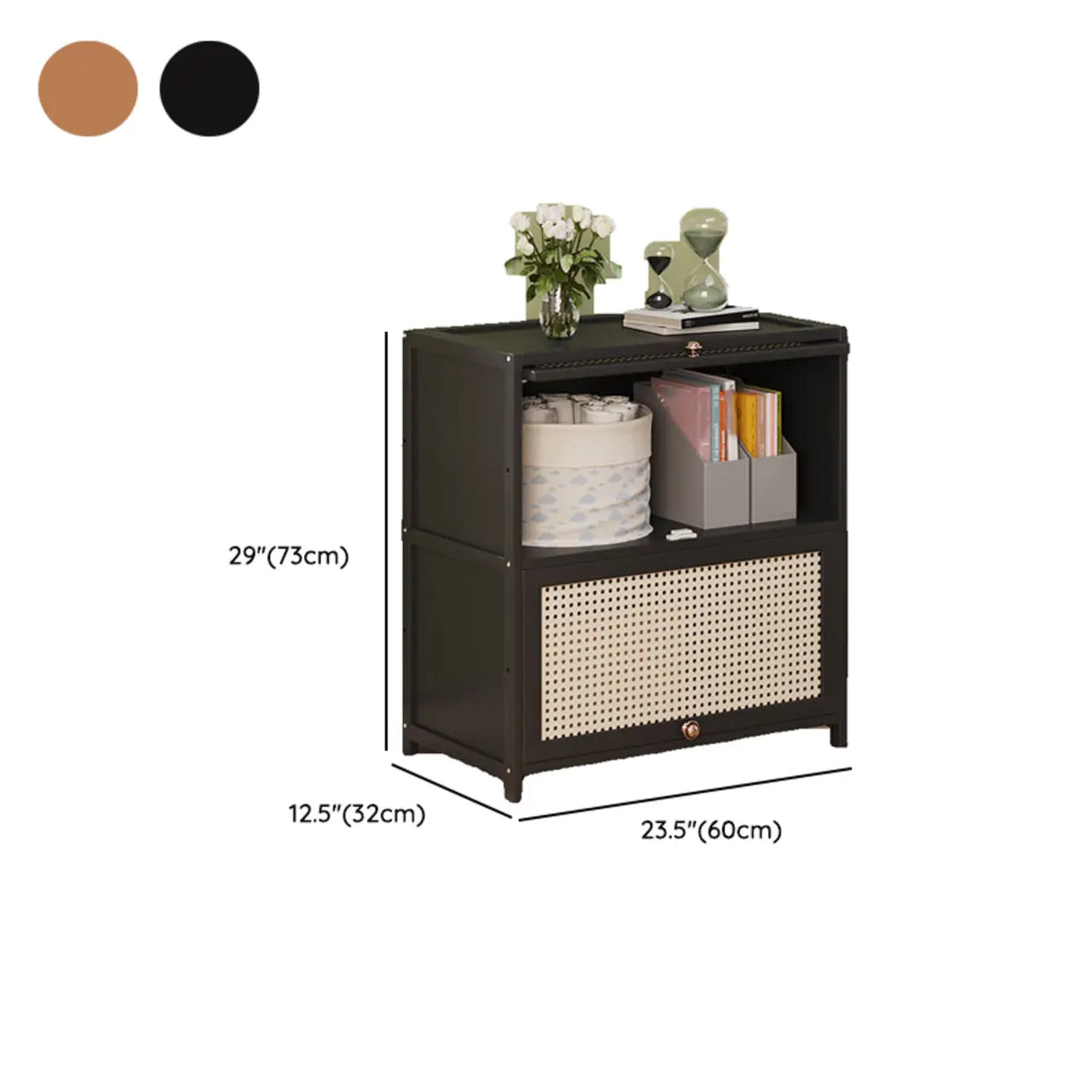 Elegant Wooden Mesh Closed Back Rectangular Bookcases Image - 74