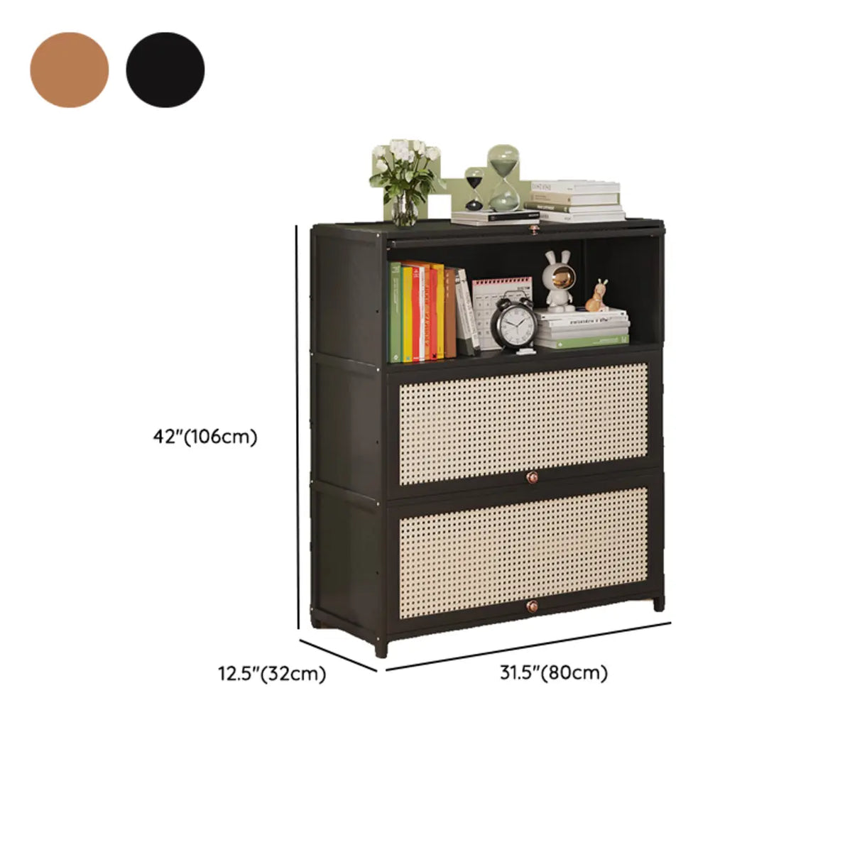 Elegant Wooden Mesh Closed Back Rectangular Bookcases Image - 79