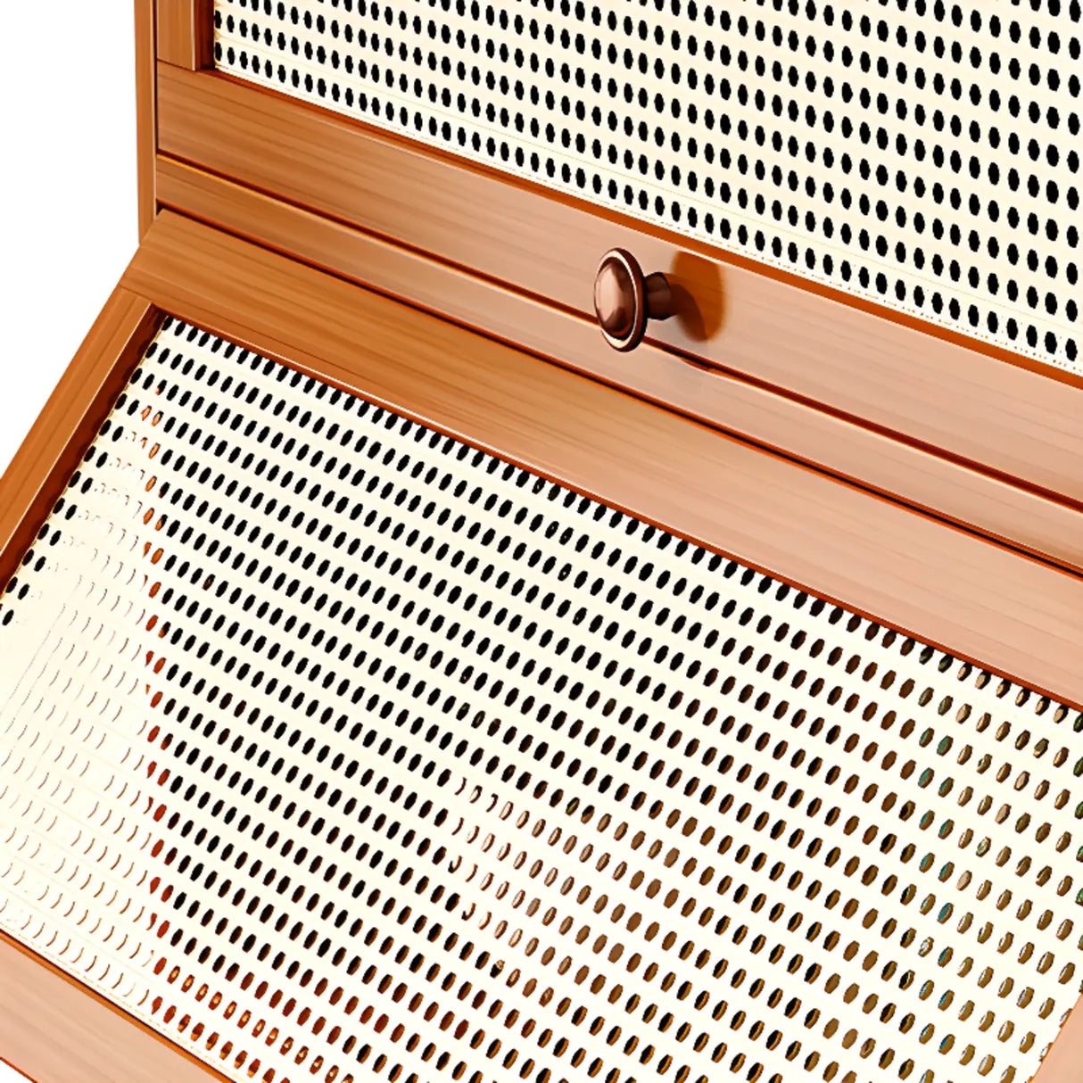 Elegant Wooden Mesh Closed Back Rectangular Bookcases Image - 8