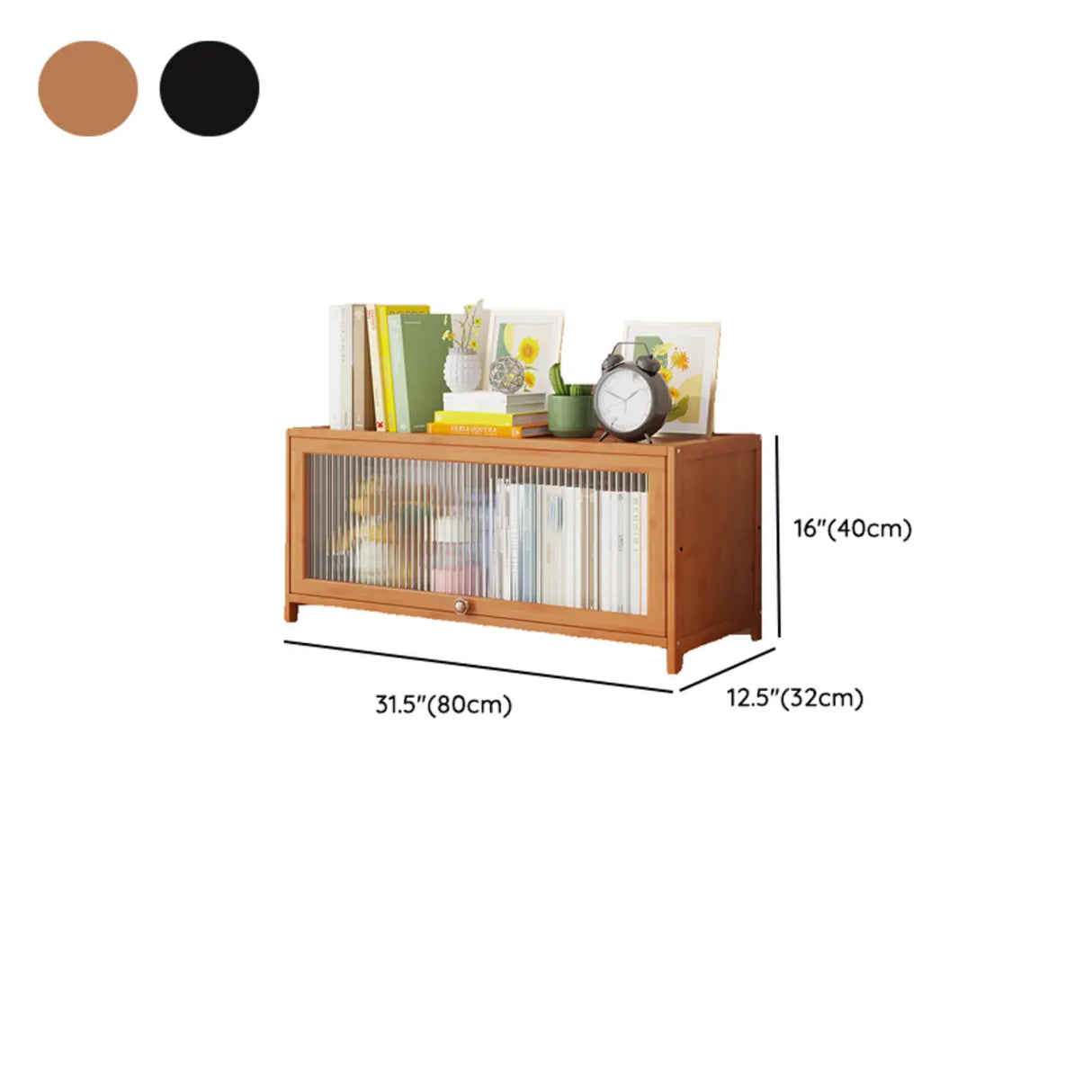 Elegant Wooden Mesh Closed Back Rectangular Bookcases Image - 91
