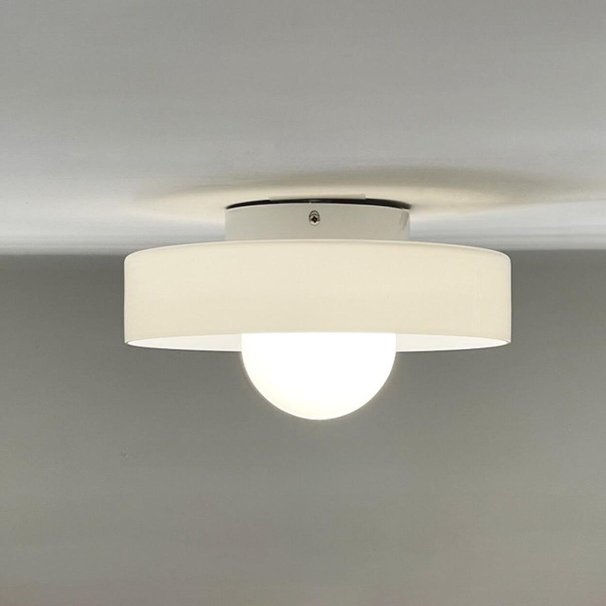 Entrance Mini Green Semi-Flush Mount Fixture 1 Light Image - 7