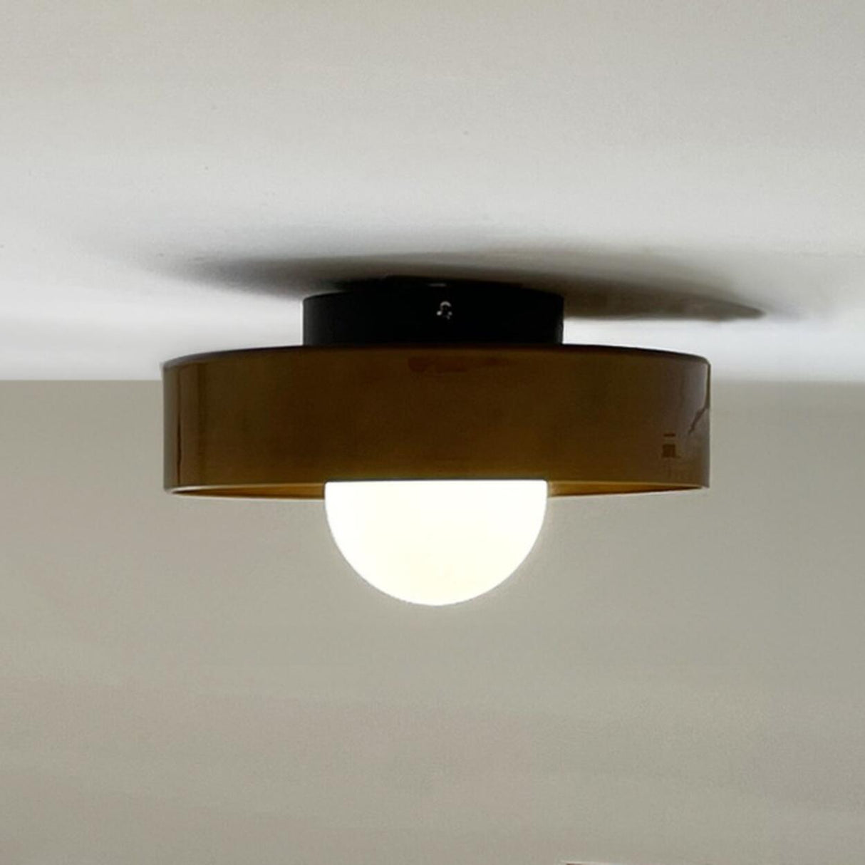 Entrance Mini Green Semi-Flush Mount Fixture 1 Light Image - 8