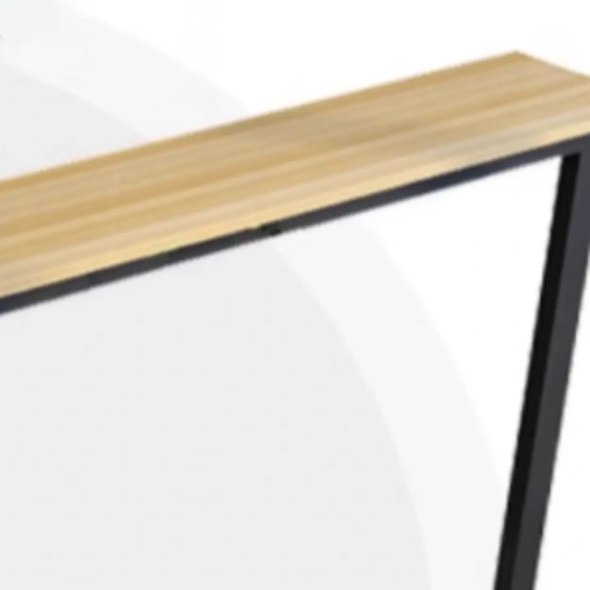 Entryway Minimalist Metal Trestle Base Console Table Image - 5