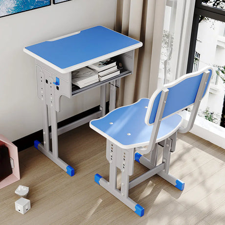 Ergonomic Adjustable Height Kids Study Desk with Chair Image - 1