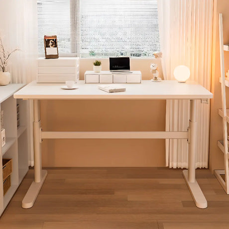 Ergonomic Adjustable Height White Kids Writing Desk Image - 1
