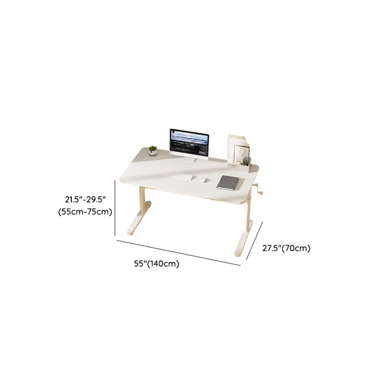 Ergonomic Adjustable Height White Kids Writing Desk Image - 22