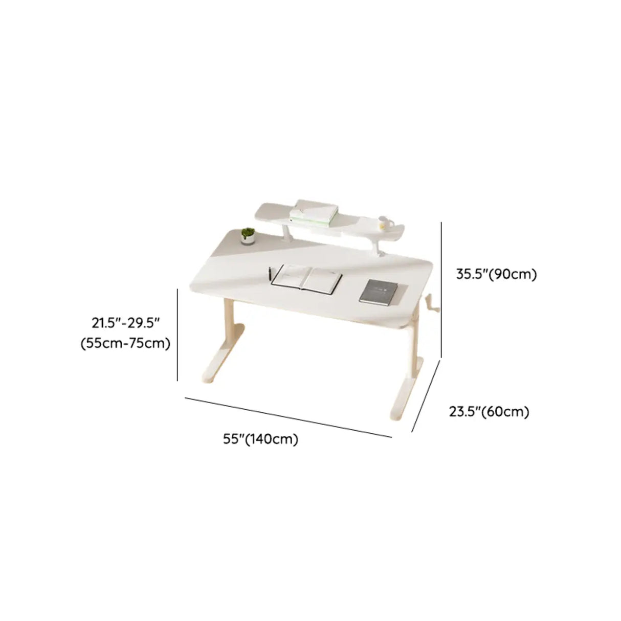 Ergonomic Adjustable Height White Kids Writing Desk Image - 27