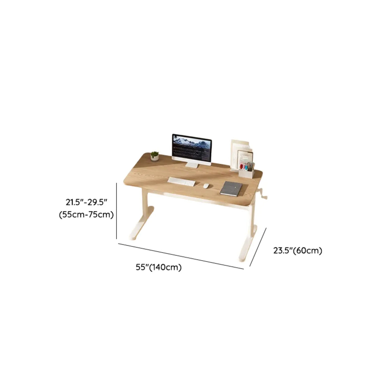 Ergonomic Adjustable Height White Kids Writing Desk Image - 28