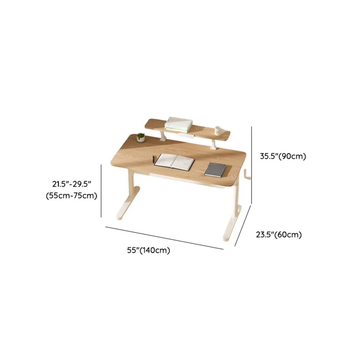 Ergonomic Adjustable Height White Kids Writing Desk Image - 29