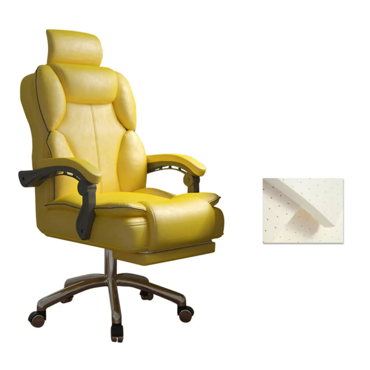 Ergonomic Adjustable Reclining Office Chair with Headrest Image - 10