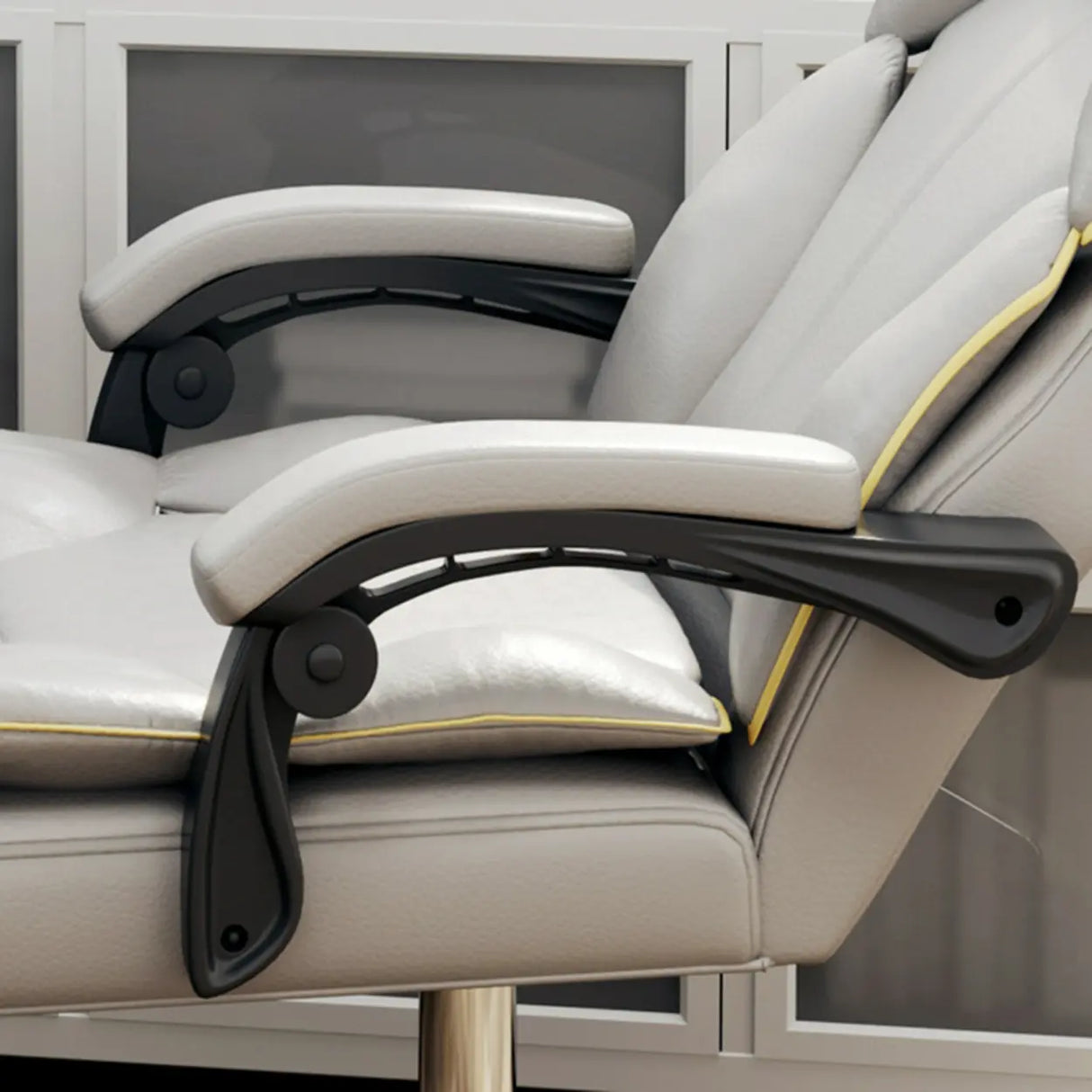 Ergonomic Adjustable Reclining Office Chair with Headrest Image - 11