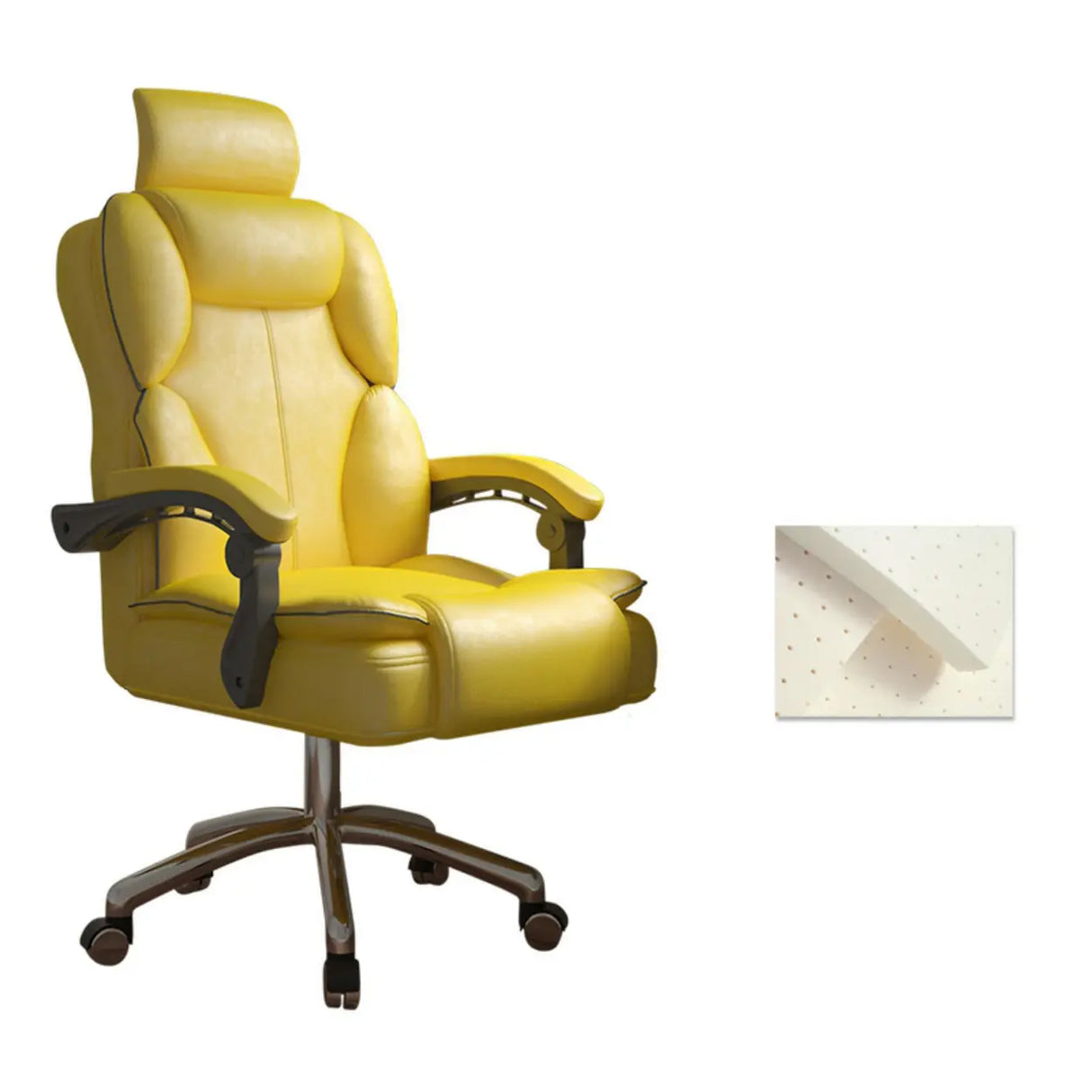 Ergonomic Adjustable Reclining Office Chair with Headrest Image - 27