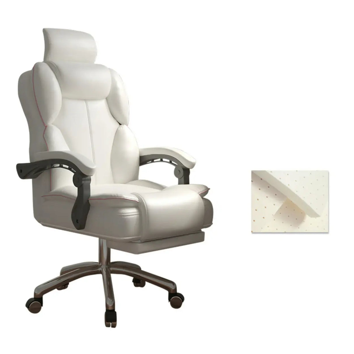 Ergonomic Adjustable Reclining Office Chair with Headrest Image - 5