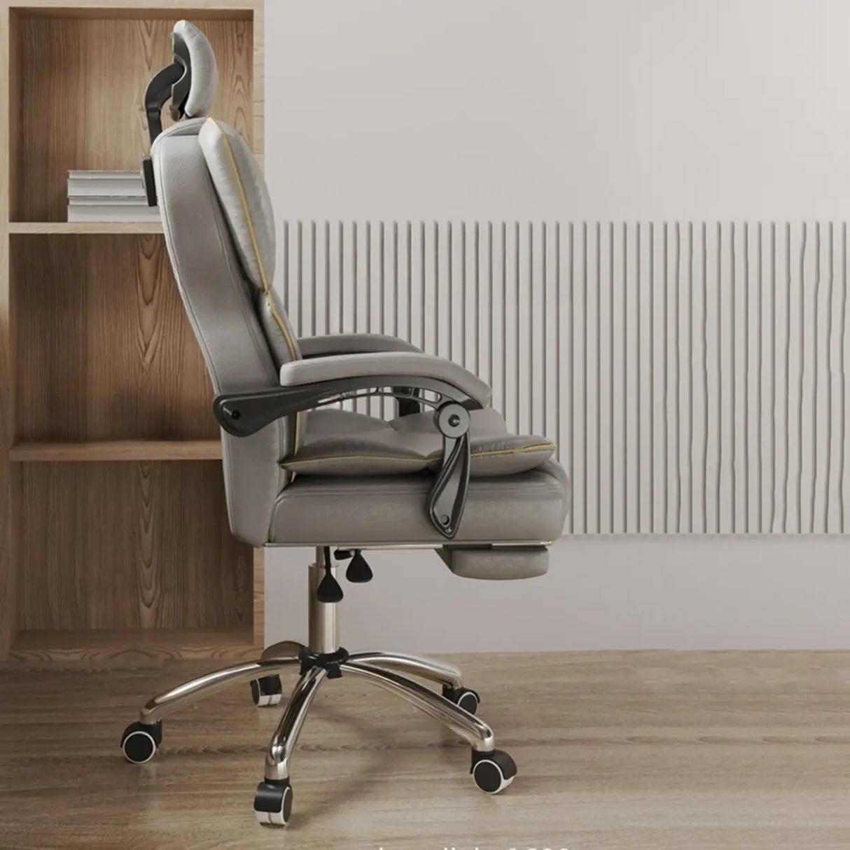 Ergonomic Adjustable Reclining Office Chair with Headrest Image - 6