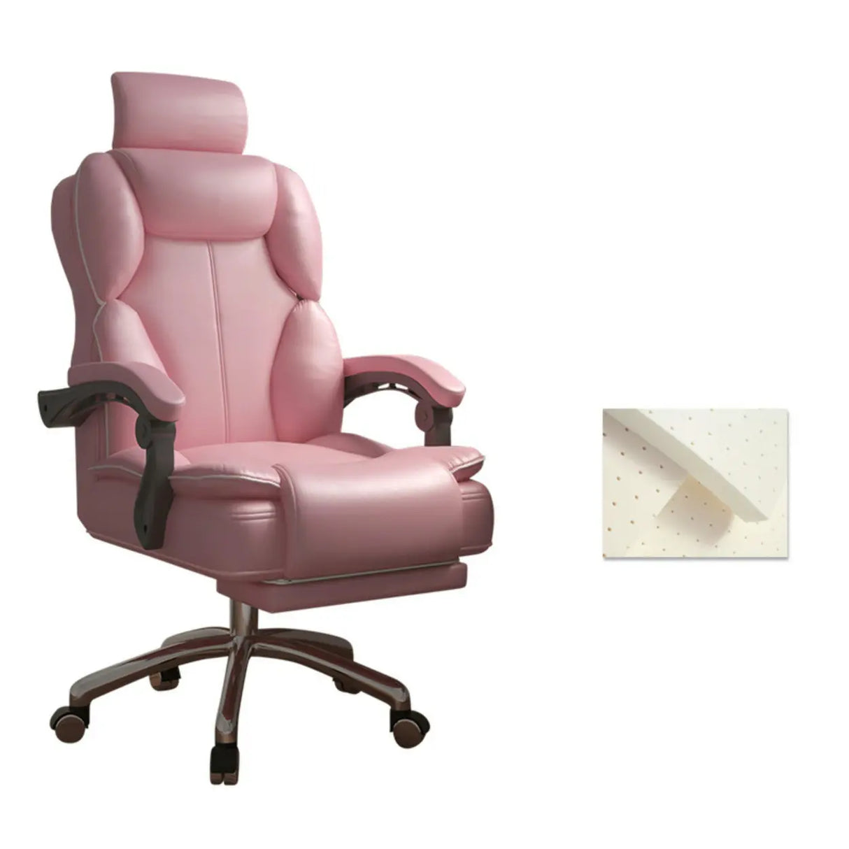 Ergonomic Adjustable Reclining Office Chair with Headrest Image - 7