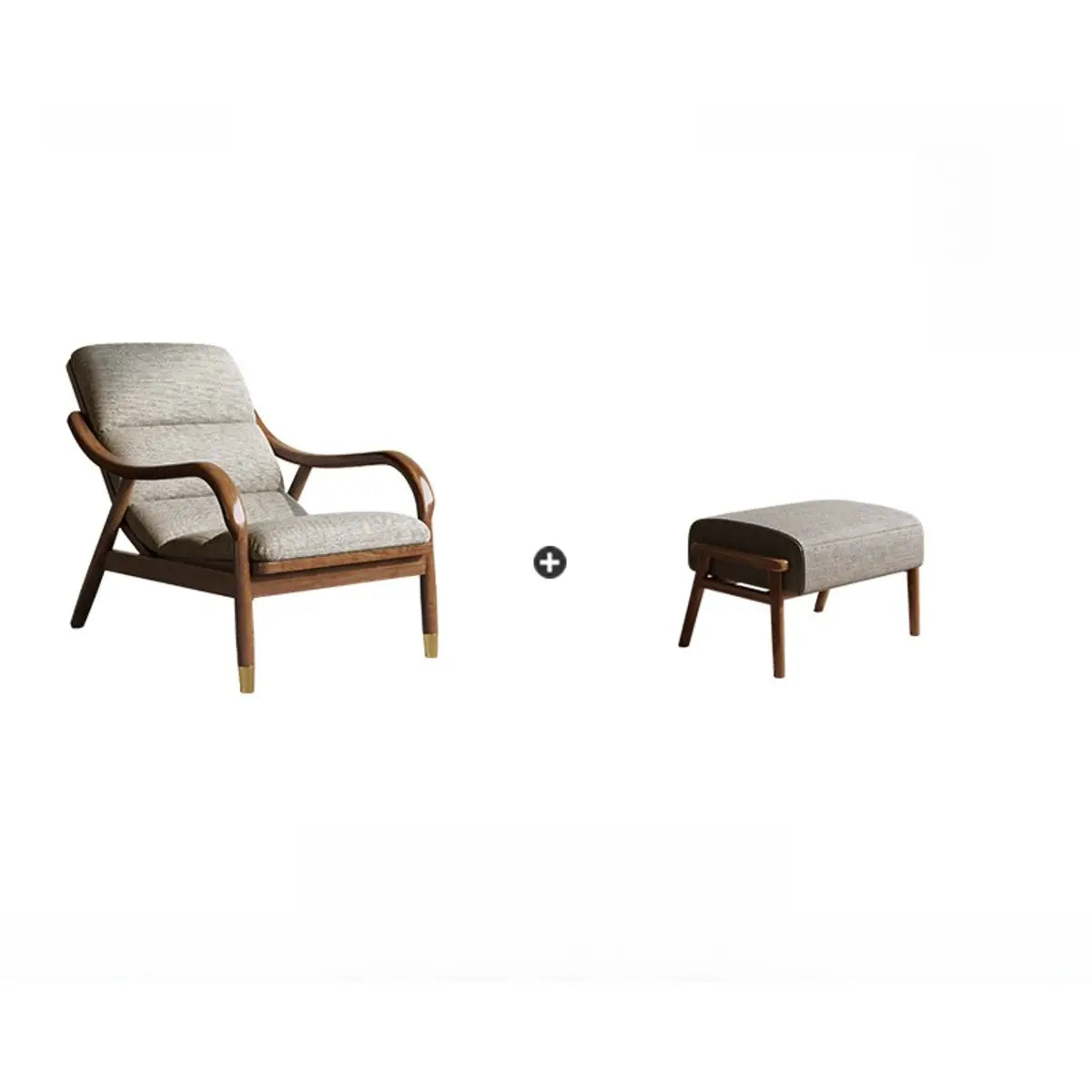 Ergonomic Coffee Sewn Pillow Back Reclining Arm Chair Image - 13